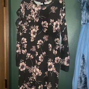 Lane Bryant Pink Long Sleeve Sheath Dress